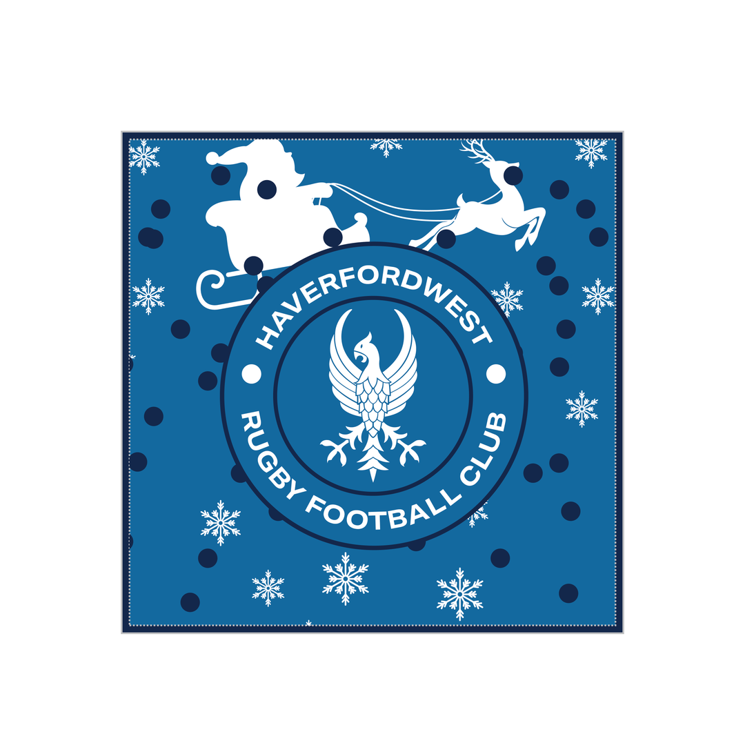 Haverfordwest RFC Christmas Cushion