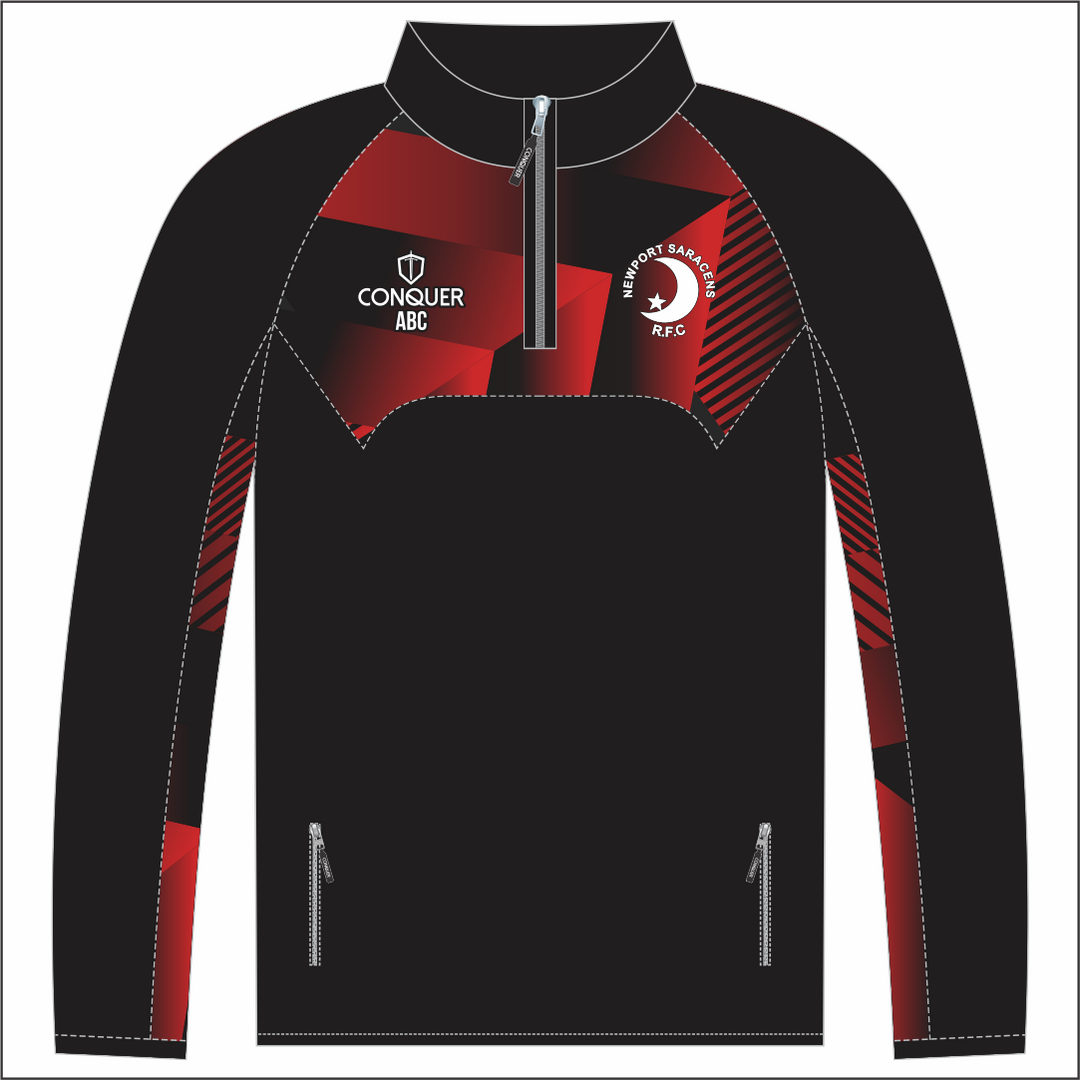 Newport Saracens RFC 1/4 Zip Midlayer KIDS