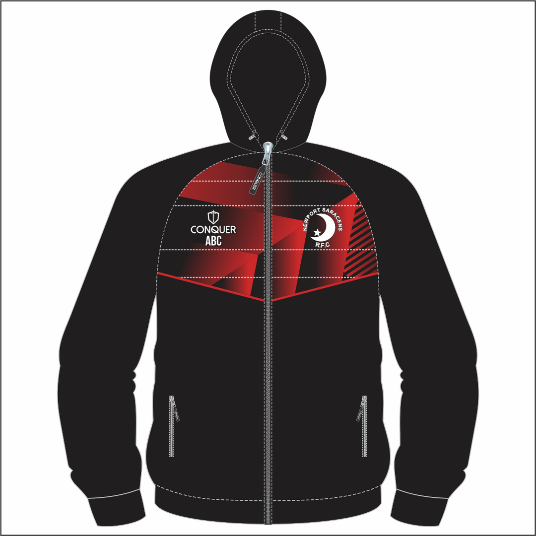 Newport Saracens RFC Full Zip Hybrid Hoodie KIDS