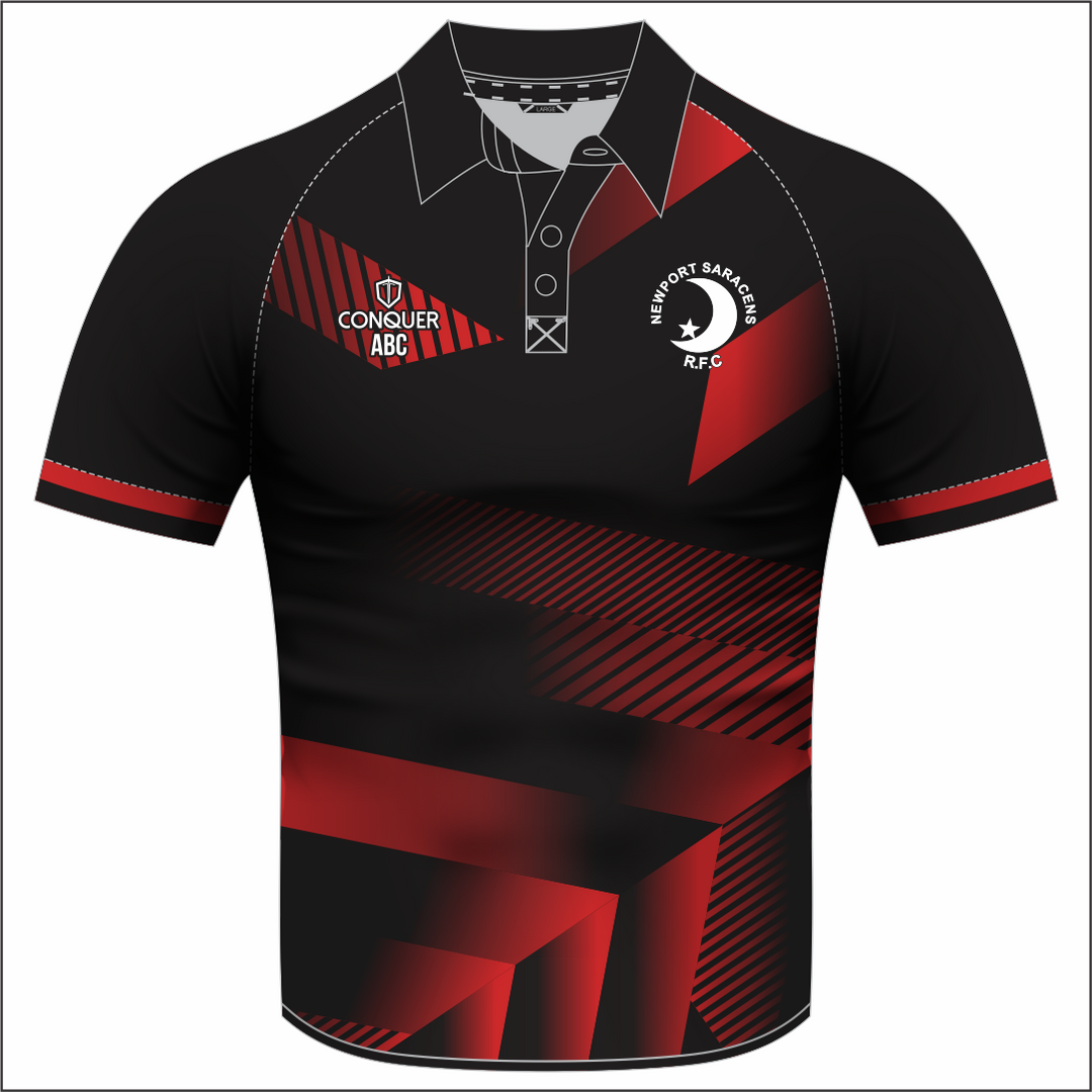 Newport Saracens RFC Sublimated Polo Shirt KIDS