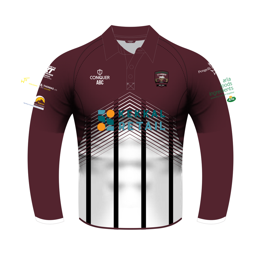 Clwb Criced Llambed Long Sleeve Sublimated Playing Shirt
