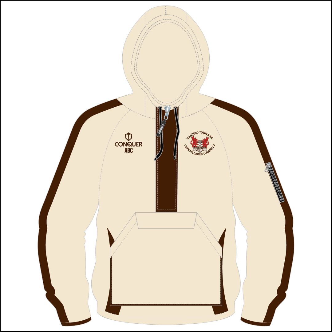 Llandeilo AFC Sublimated 1/4 Zip Hooded Windbreaker