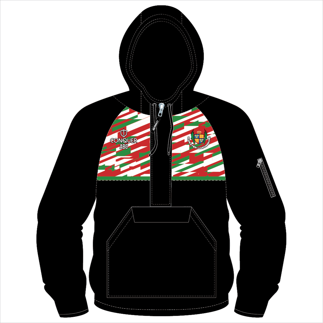 Llandovery RFC 1/4 Zip Hooded Windbreaker Kids