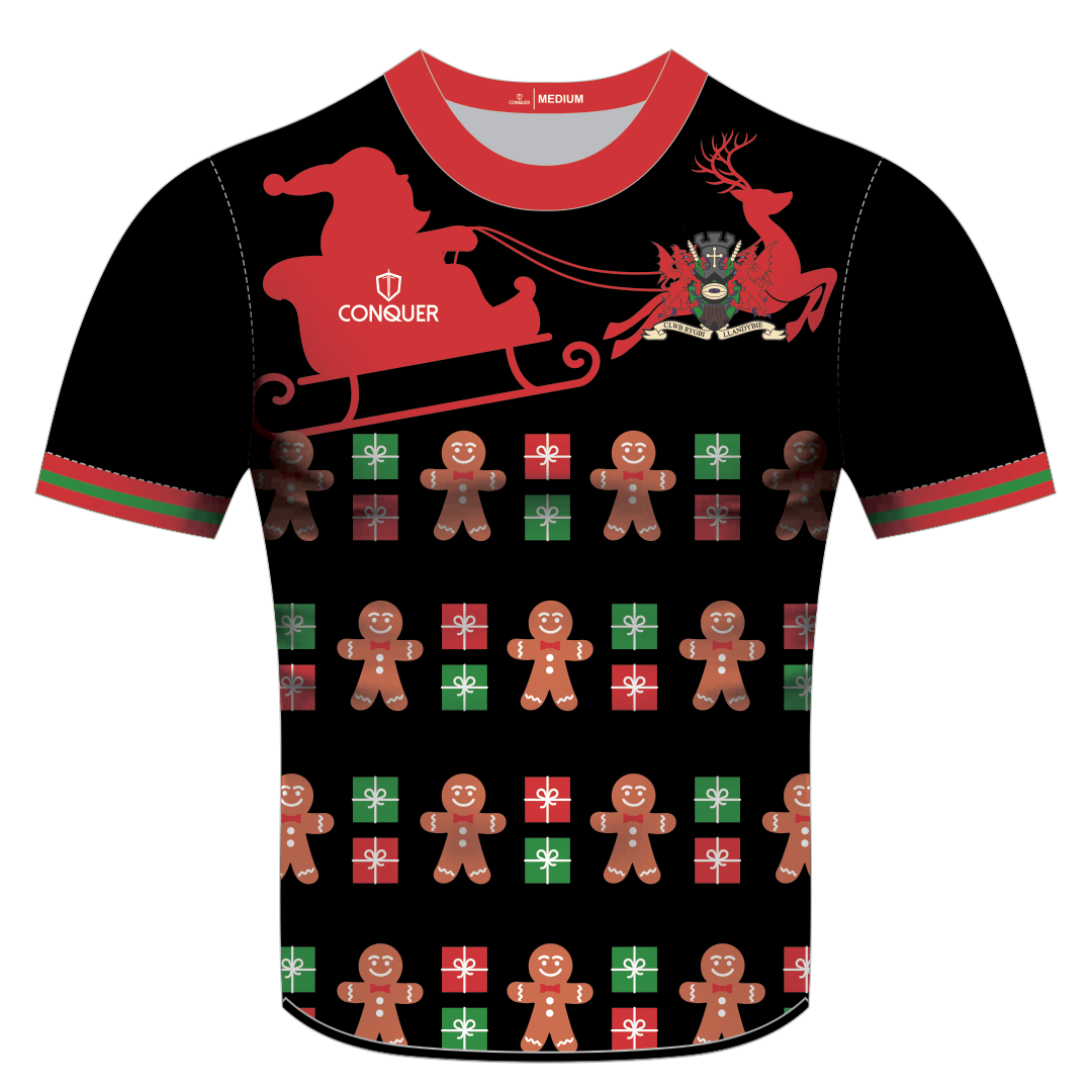 Llandybie RFC Sublimated Christmas T-Shirt - Gingerbread