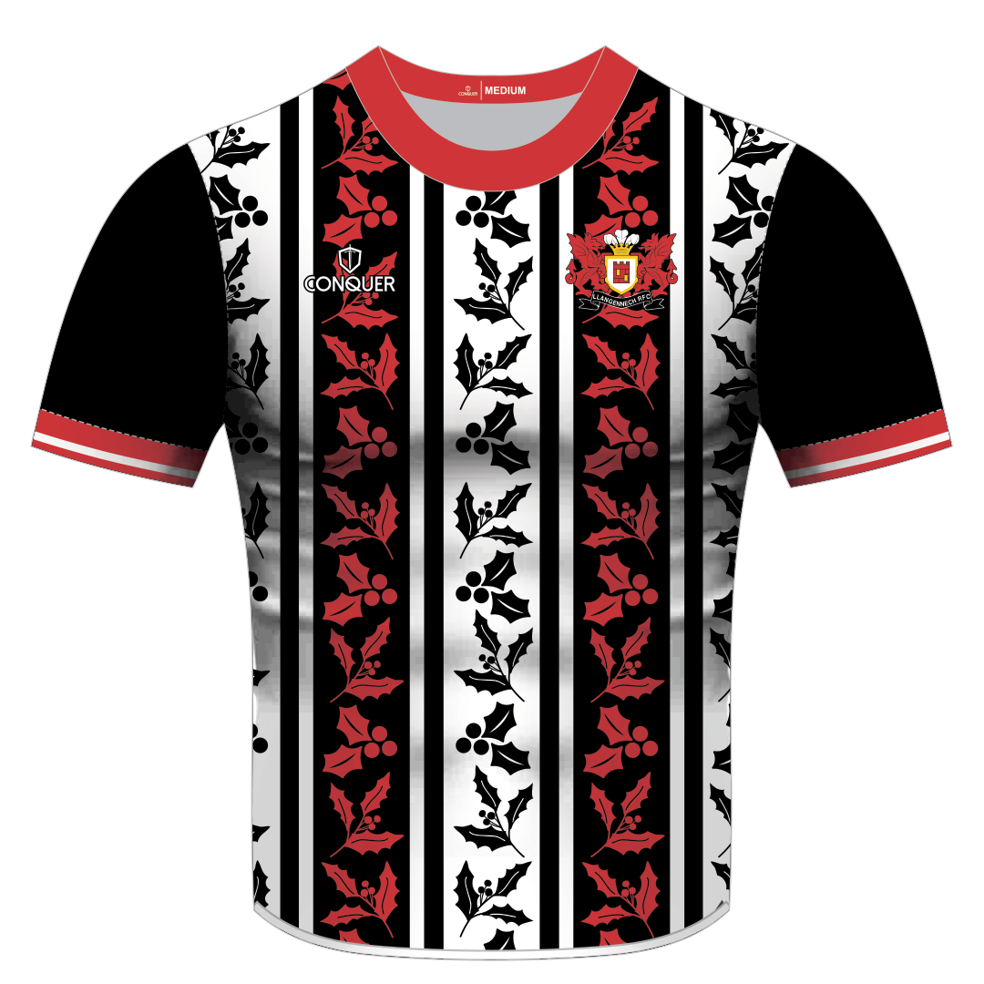 Llangennech RFC Sublimated Christmas T-Shirt - Holly