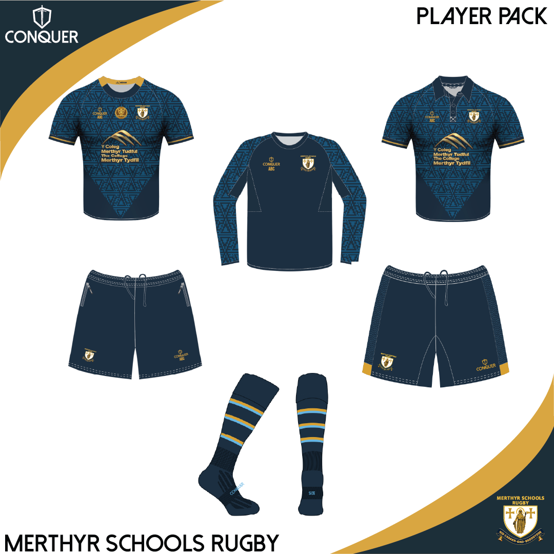 Merthyr Schools Rugby PLAYER PACK KIDS Sizes