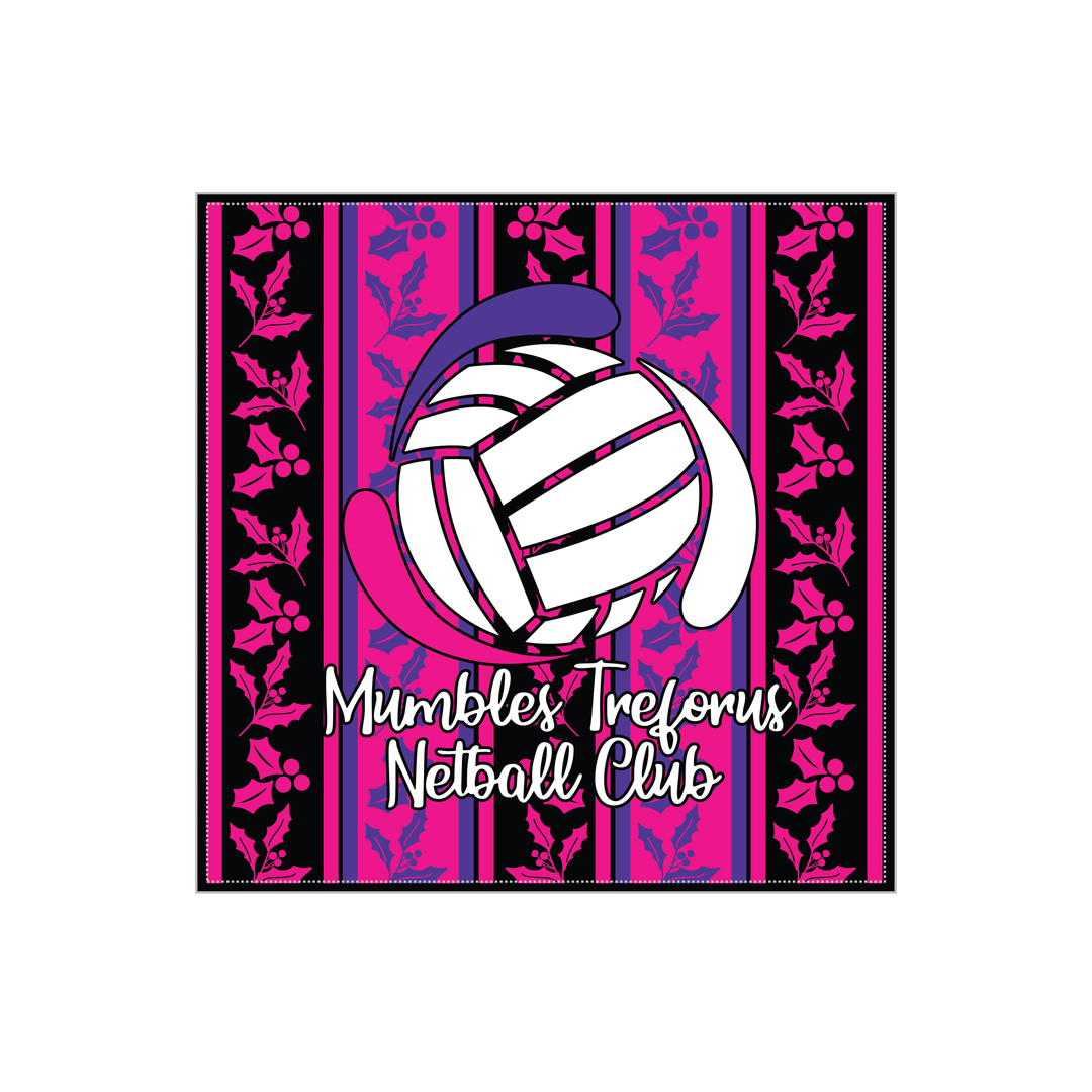 Mumbles Treforus Netball Christmas Cushion