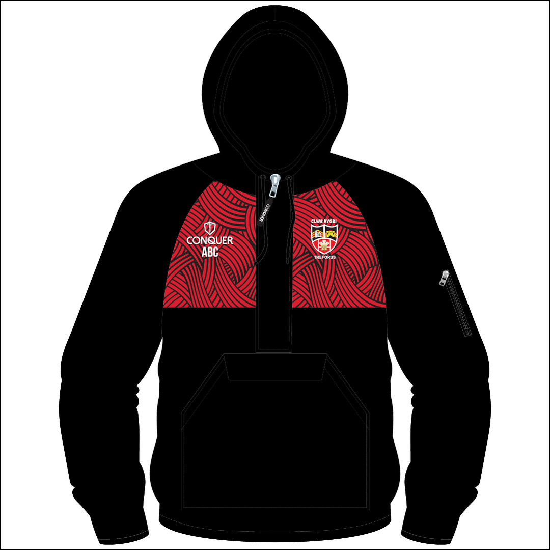 Morriston Youth RFC 1/4 Zip Hooded Windbreaker
