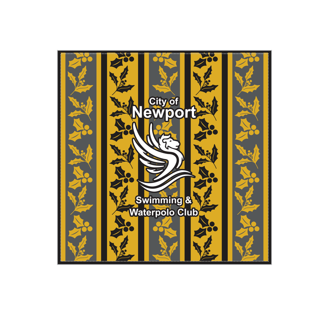 Newport Swimming Christmas Cushion