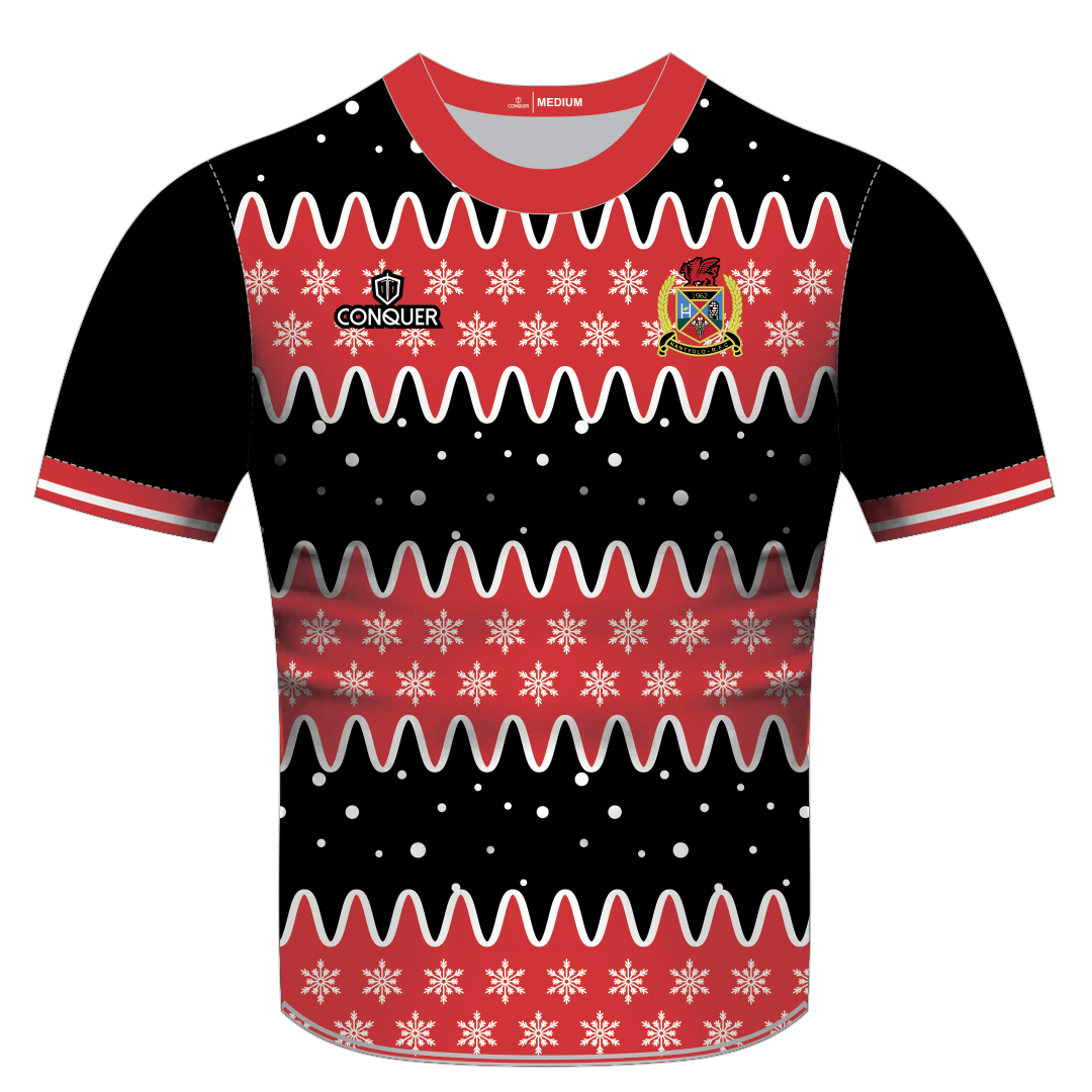 Nantyglo RFC Sublimated Christmas T-Shirt KIDS - Snowflake