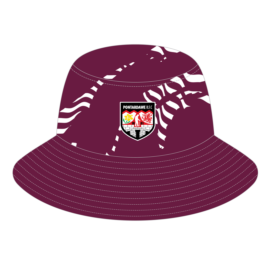 Pontardawe OLD BOYS Reversible Bucket Hat ADULT - Maroon