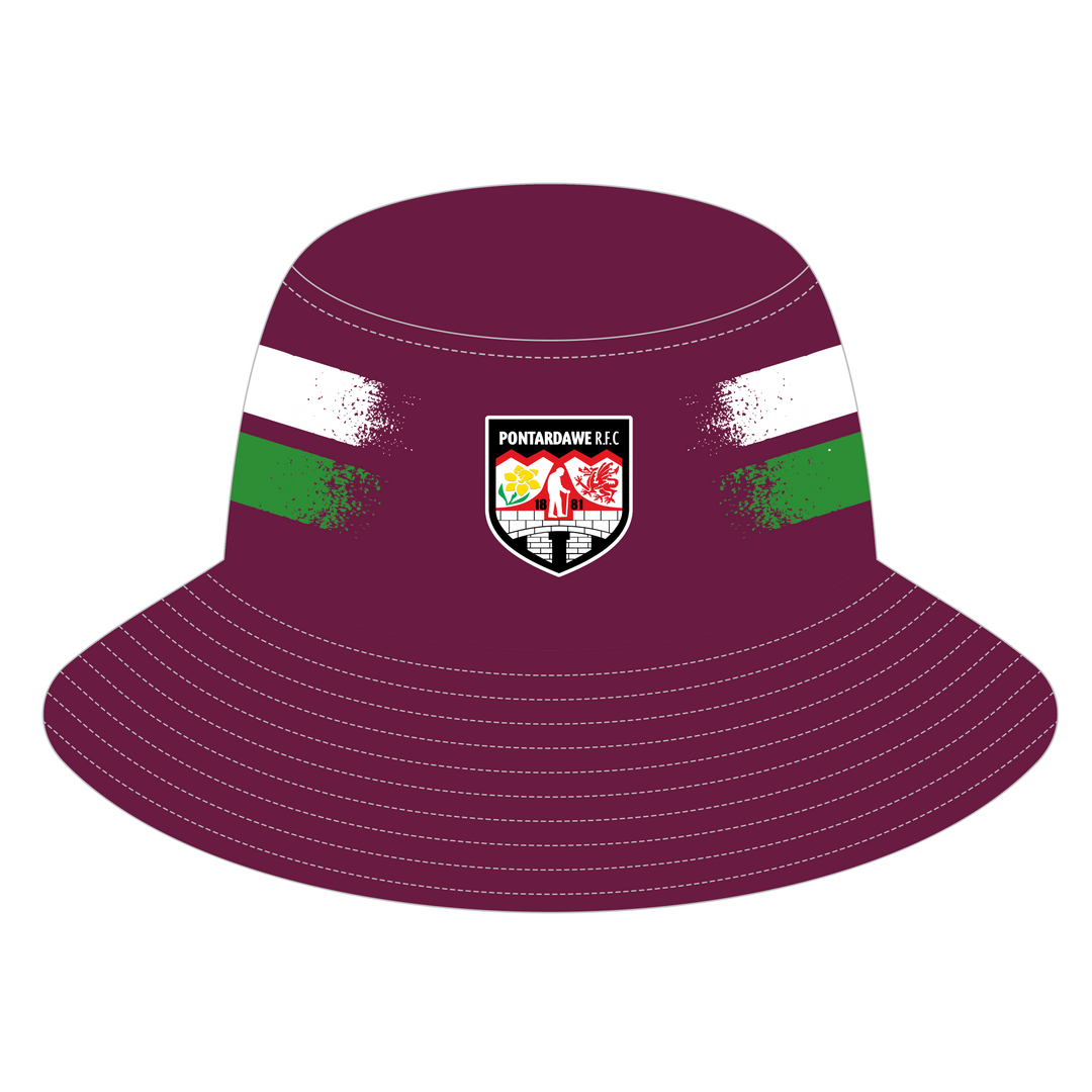 Pontardawe OLD BOYS Reversible Bucket Hat ADULT - Maroon