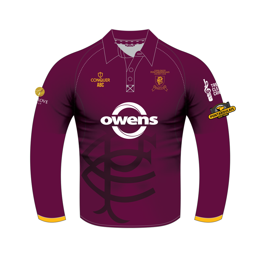 Pontarddulais Cricket Long Sleeve Sublimated Playing Shirt KIDS