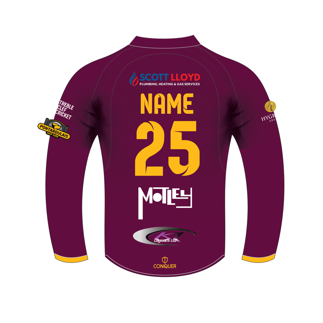 Pontarddulais Cricket Long Sleeve Sublimated Playing Shirt