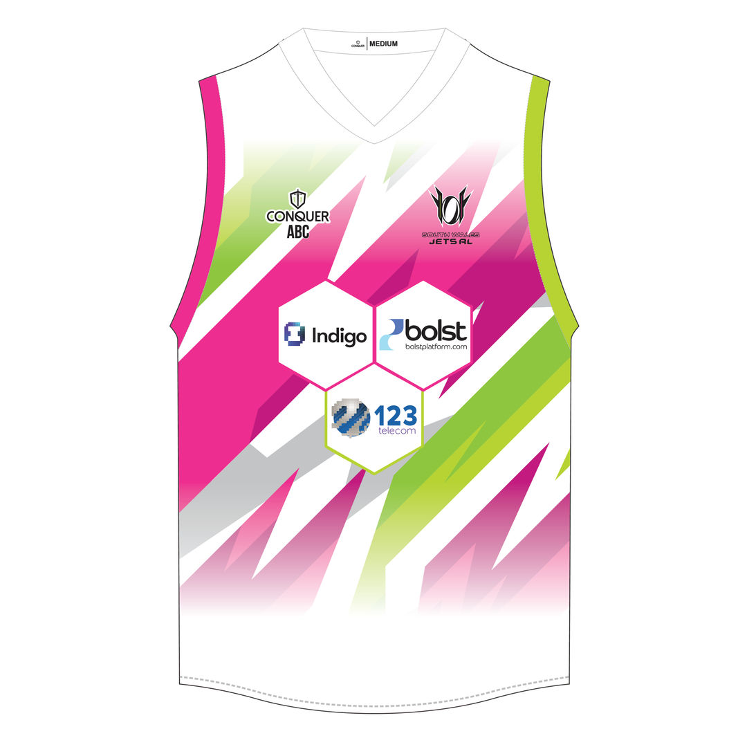 South Wales Jets White Sublimated Aussie Vest