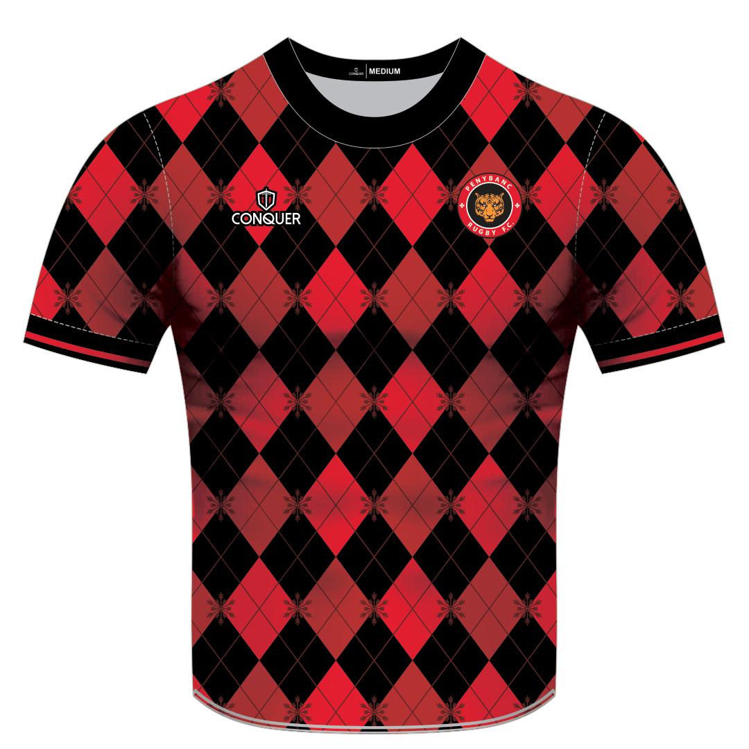 Penybanc RFC Sublimated Christmas T-Shirt KIDS - Diamonds