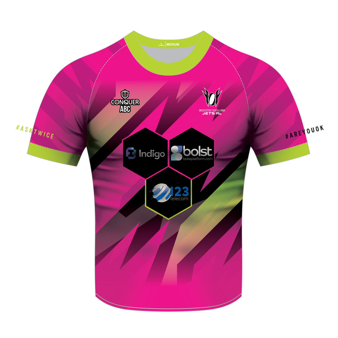 South Wales Jets Pink Sublimated T-Shirt