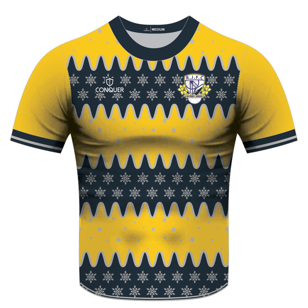 Rhymney JFC Sublimated Christmas T-Shirt KIDS - Snowflake