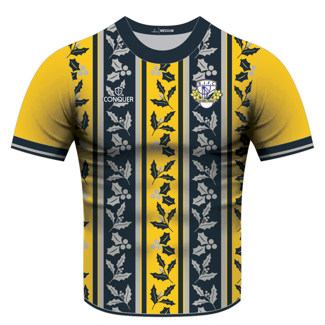 Rhymney JFC Sublimated Christmas T-Shirt KIDS - Holly