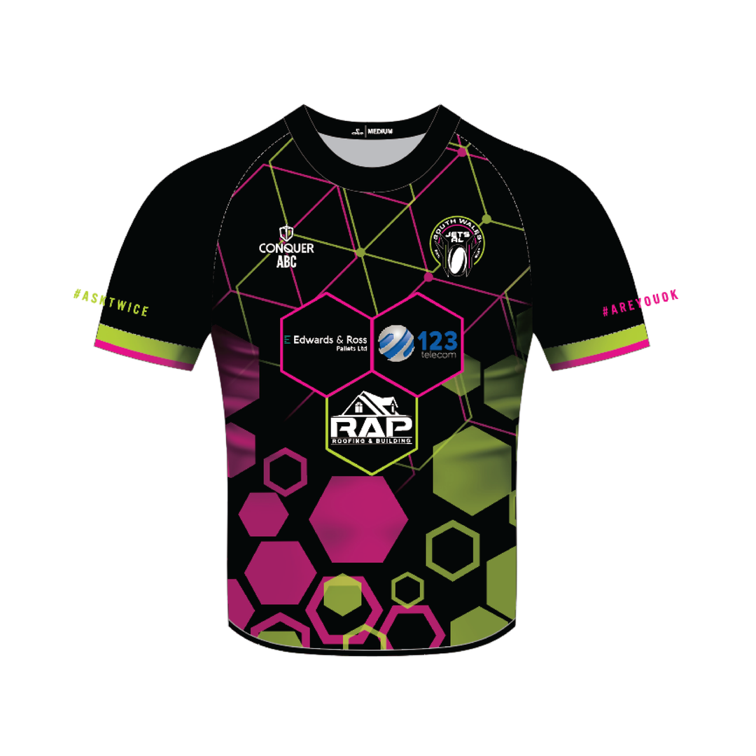South Wales Jets Sublimated T-Shirt KIDS - Black