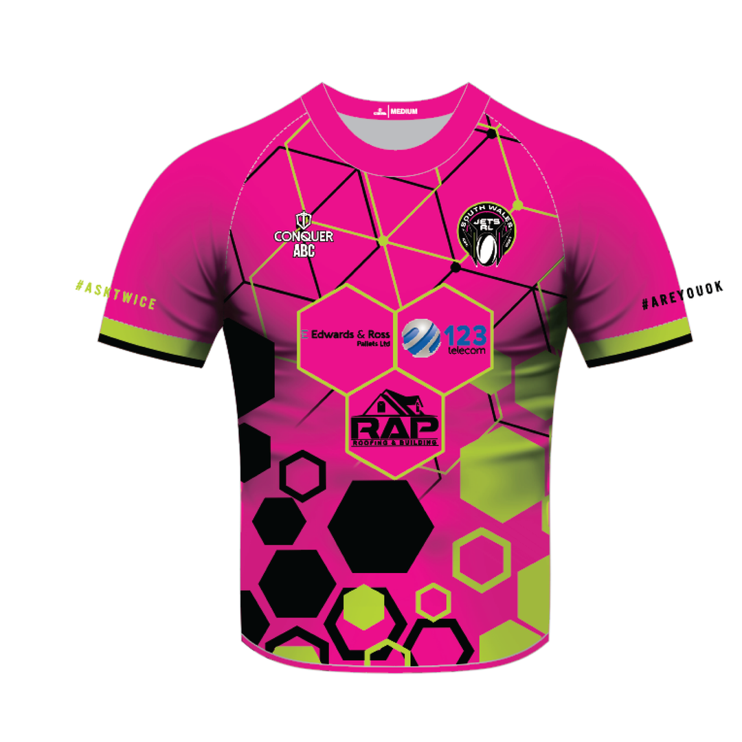 South Wales Jets Sublimated T-Shirt KIDS - Pink