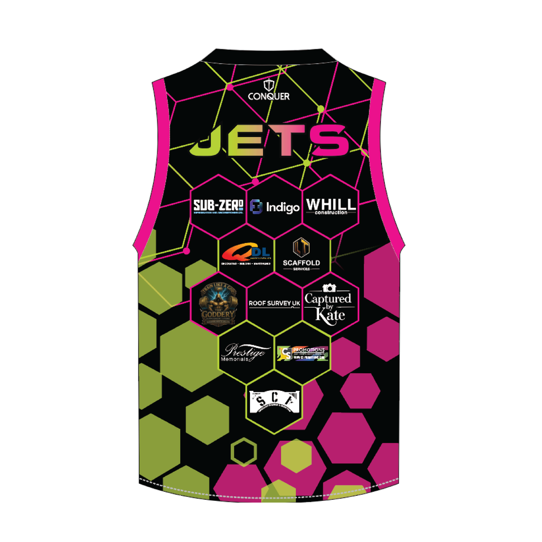 South Wales Jets Sublimated Aussie Vest KIDS - Black