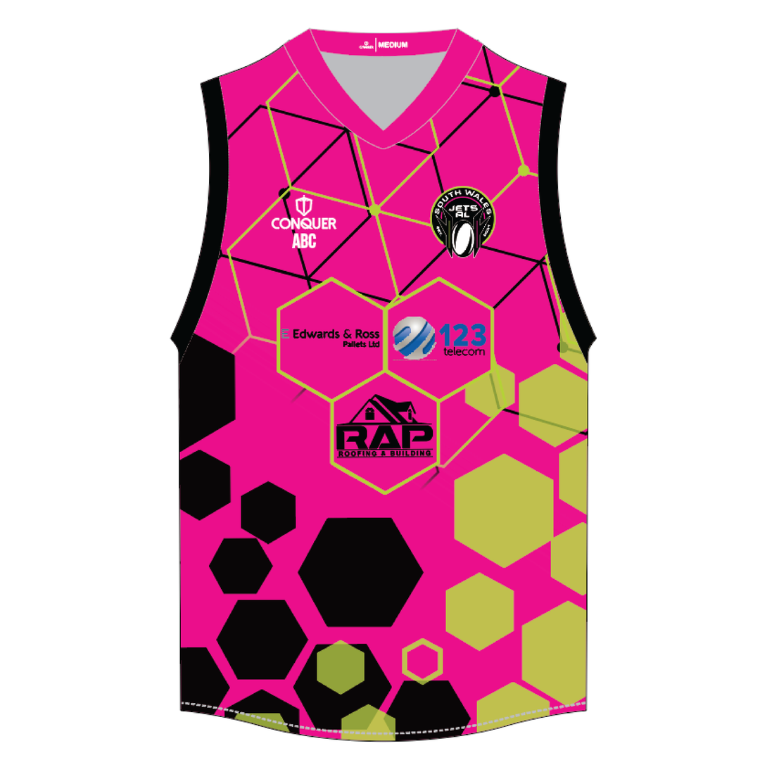 South Wales Jets Sublimated Aussie Vest - Pink