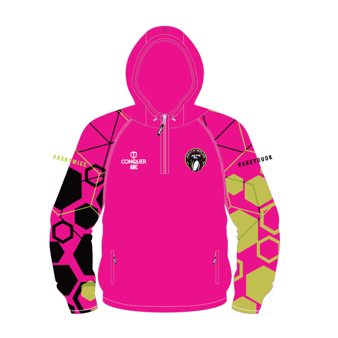 South Wales Jets PRO Hooded Windbreaker - Pink