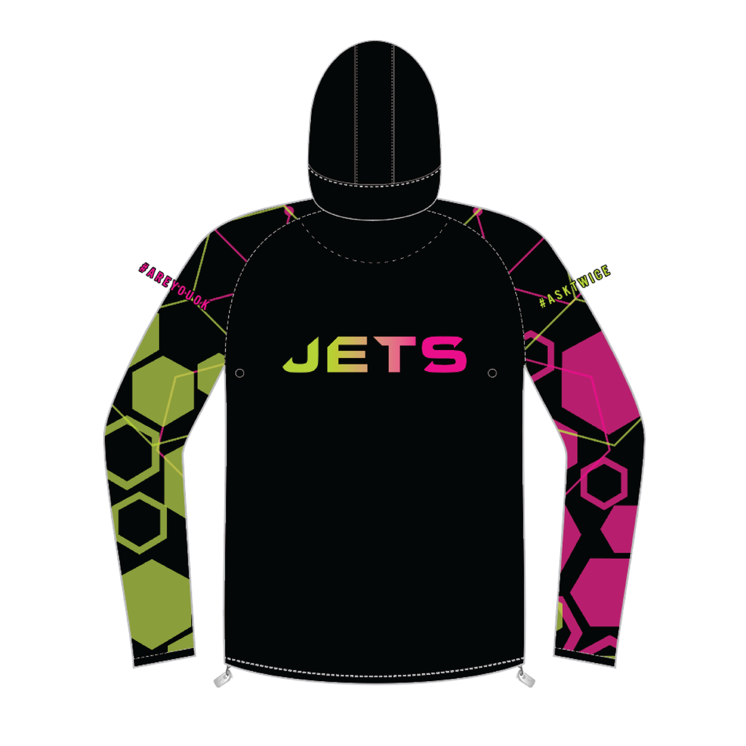 South Wales Jets Full Zip Light Running Jacket KIDS - Black