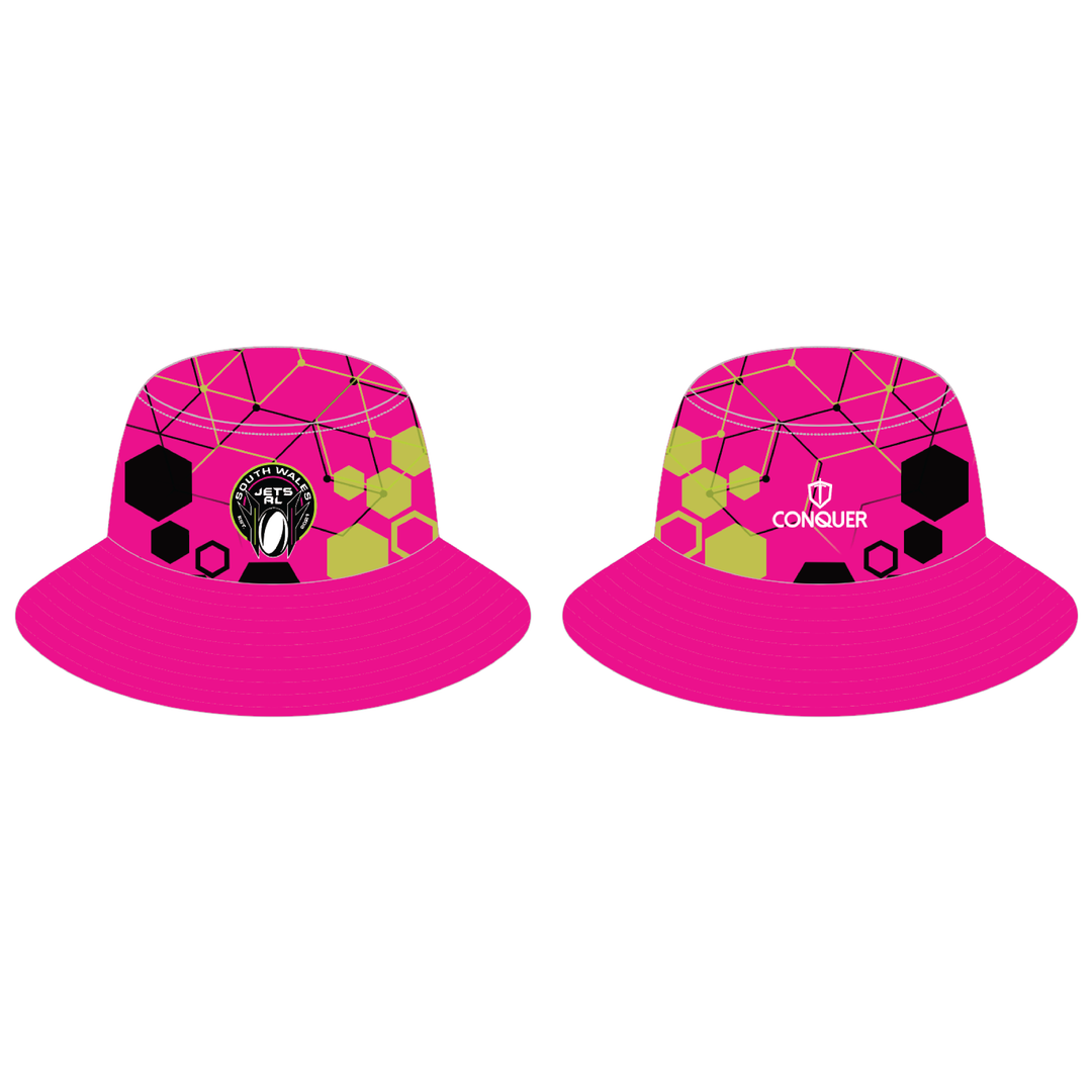 SWJ Reversible Bucket Hat KIDS - Pink & Black
