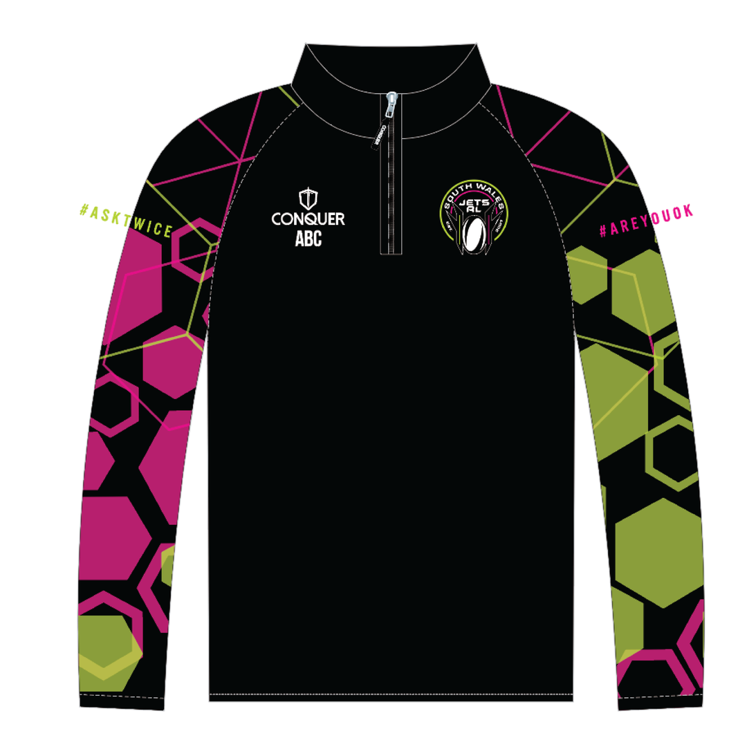 SWJ PRO 1/4 Zip Midlayer KIDS - Black