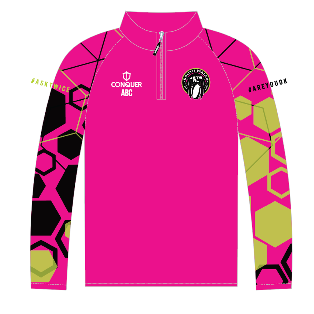 SWJ PRO 1/4 Zip Midlayer KIDS - Pink
