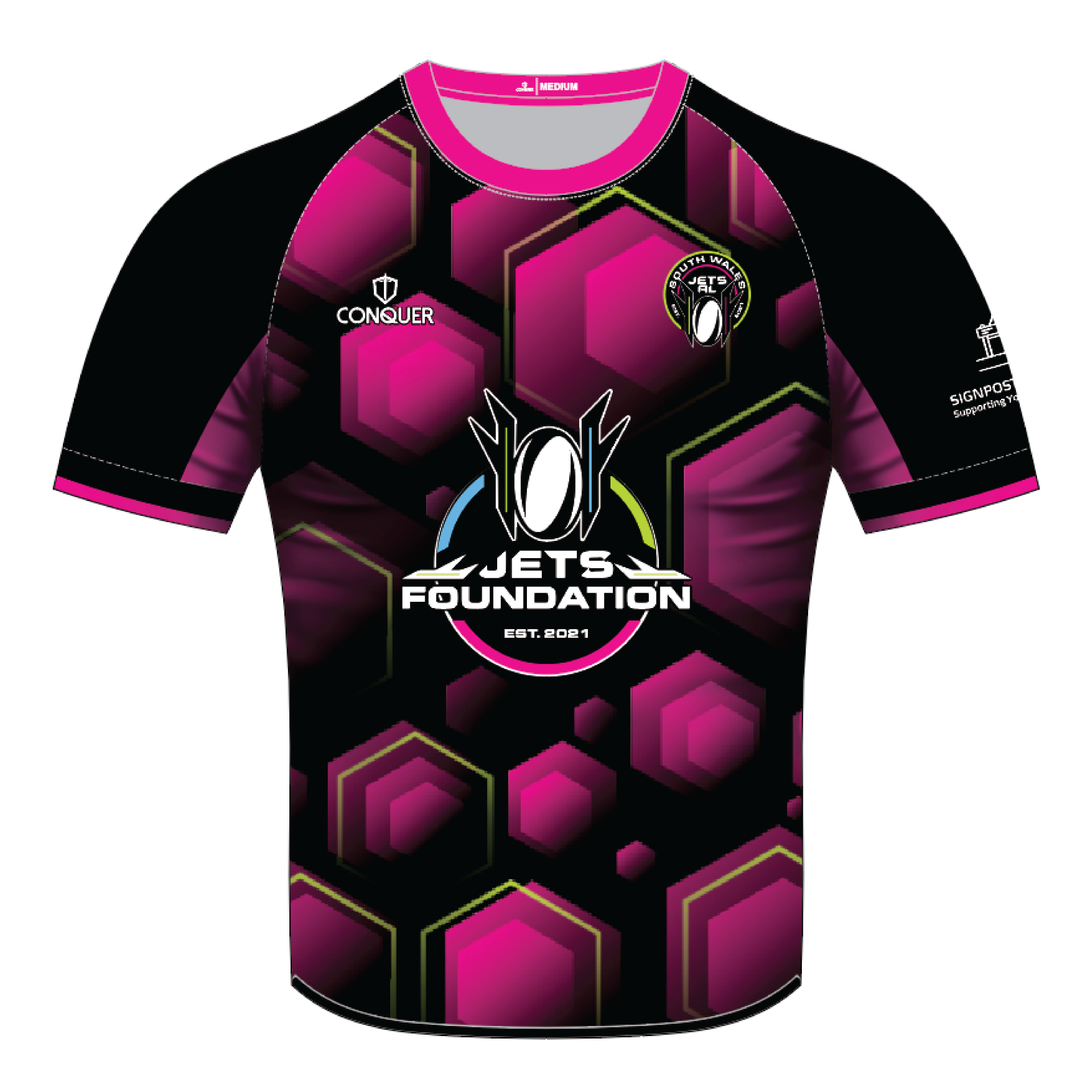South Wales Jets Training PRO Fit Rugby Jersey - Pink