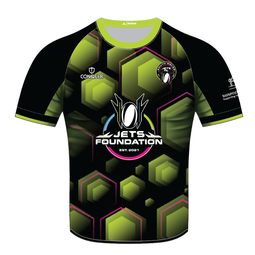 South Wales Jets Training PRO Fit Rugby Jersey KIDS - Green