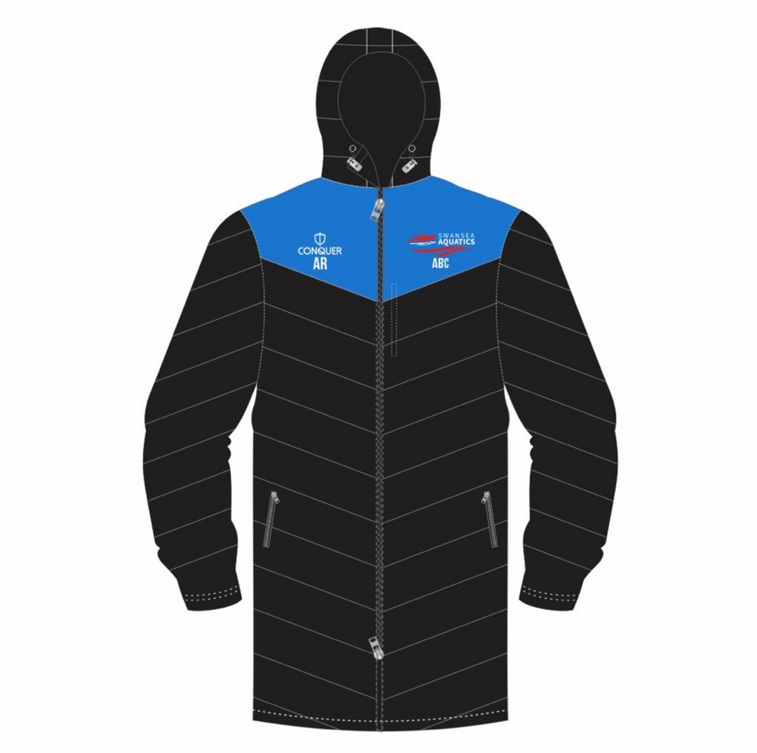 Swansea Aquatics Kids Long Puffy Jacket