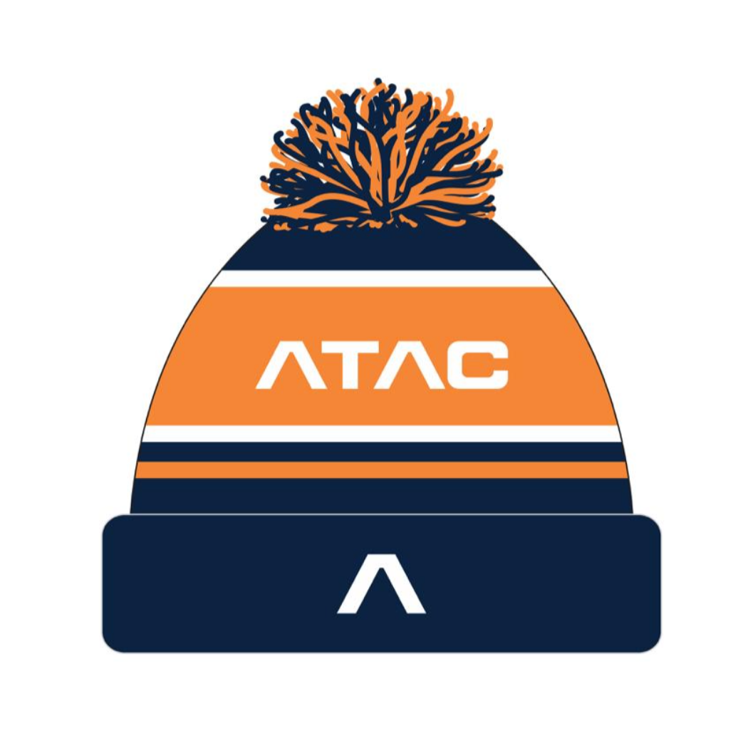 ATAC Bobble Hat ADULT - Navy & Orange