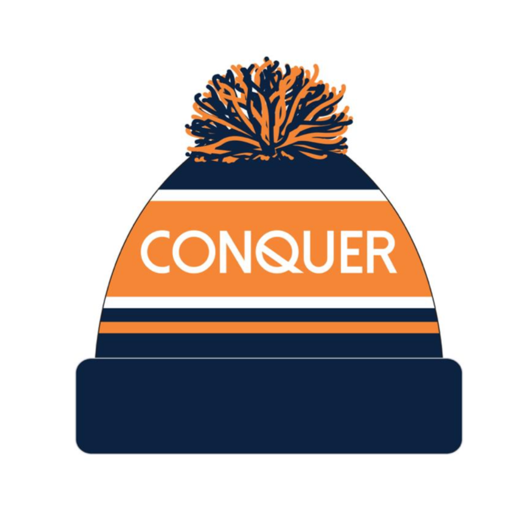 ATAC Bobble Hat ADULT - Navy & Orange