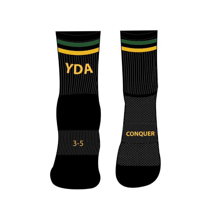 YDA Rugby Academy Crew Socks (Black)