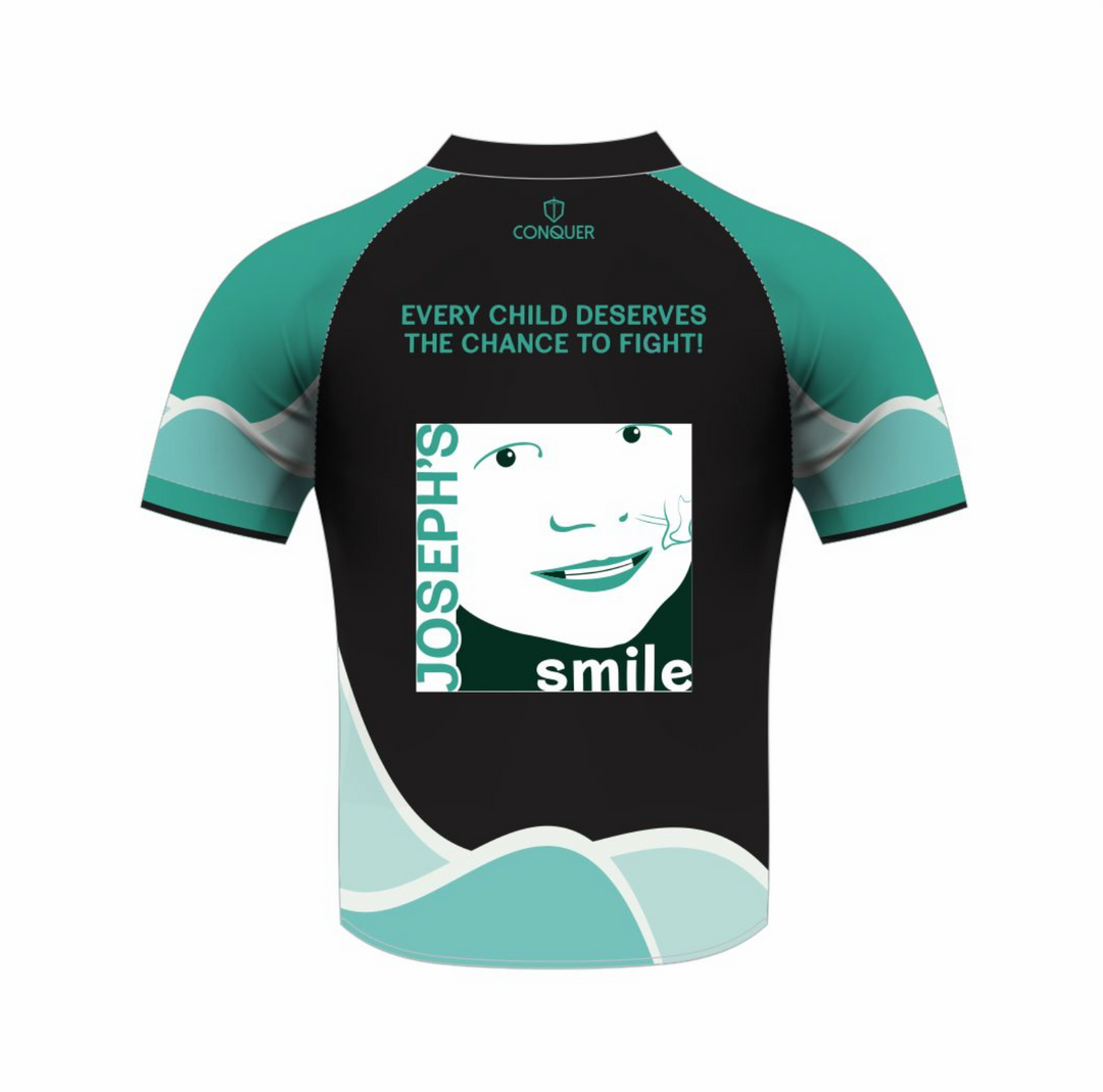 Joseph's Smile Black V-Neck Sublimated T-Shirt Kids