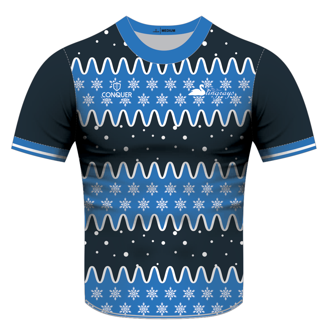 Swansea Stingray Sublimated Christmas T-Shirt KIDS
