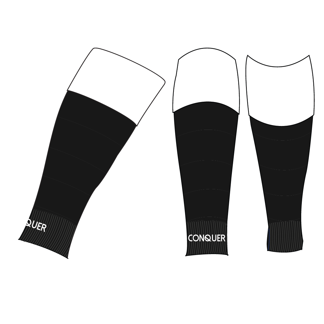 Tumble Colts FC Footless Socks KIDS - Black & White