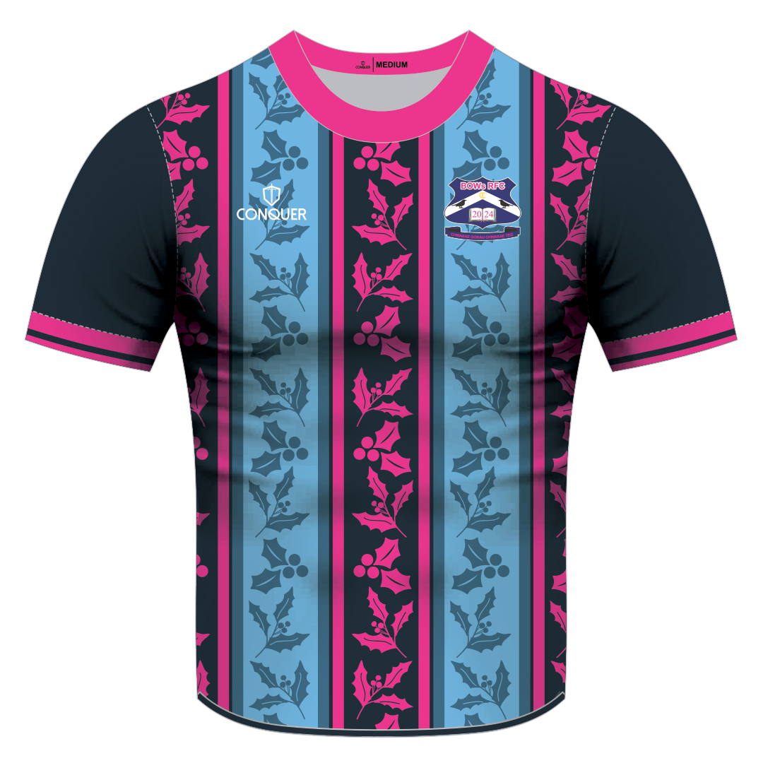 Trebanos BOWS RFC Sublimated Christmas T-Shirt KIDS - Holly