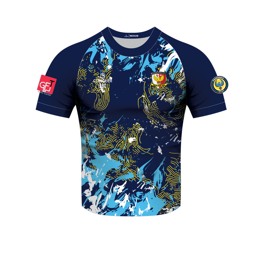 Treharris RFC Sublimated T-Shirt KIDS - TOUR, Blue