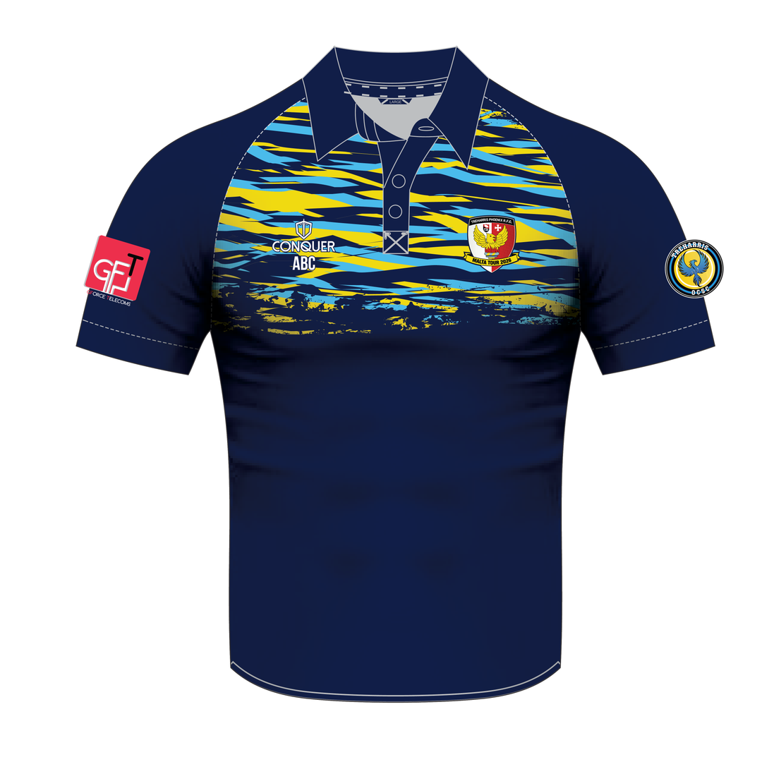 Treharris RFC (Tour) Sublimated Polo Shirt
