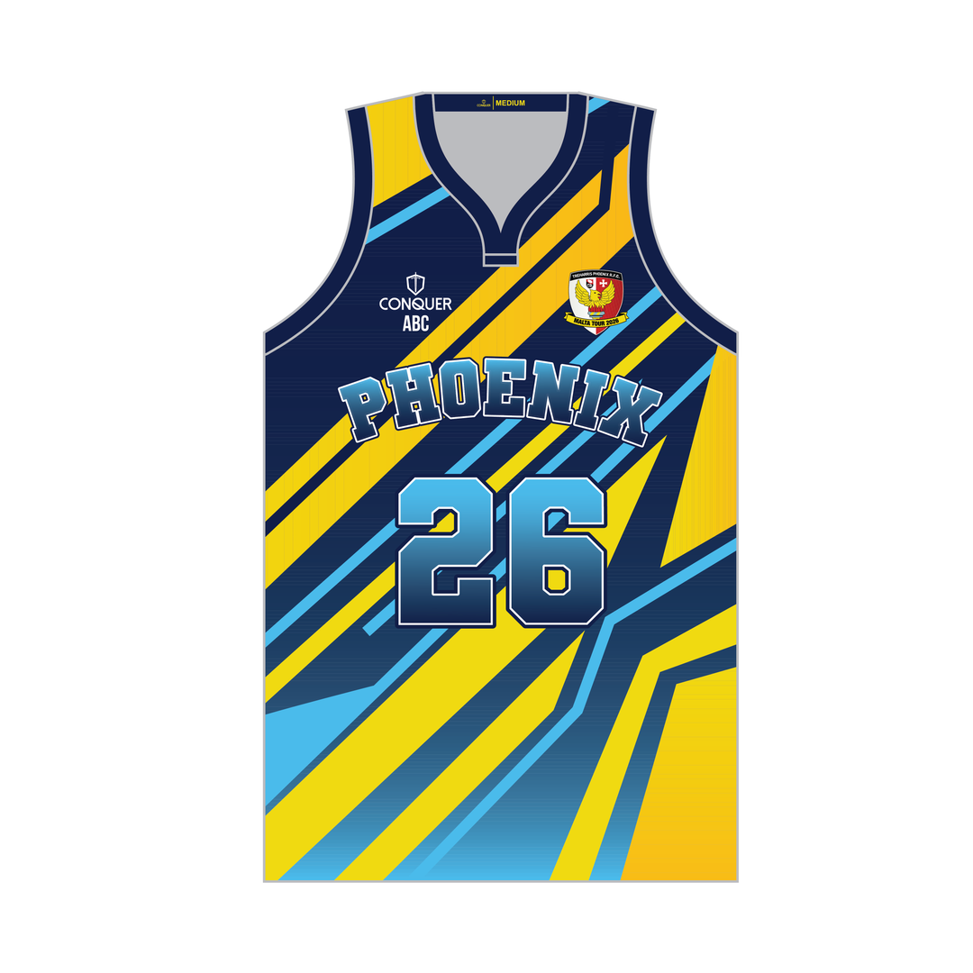Treharris RFC Sublimated Basketball Vest KIDS - TOUR