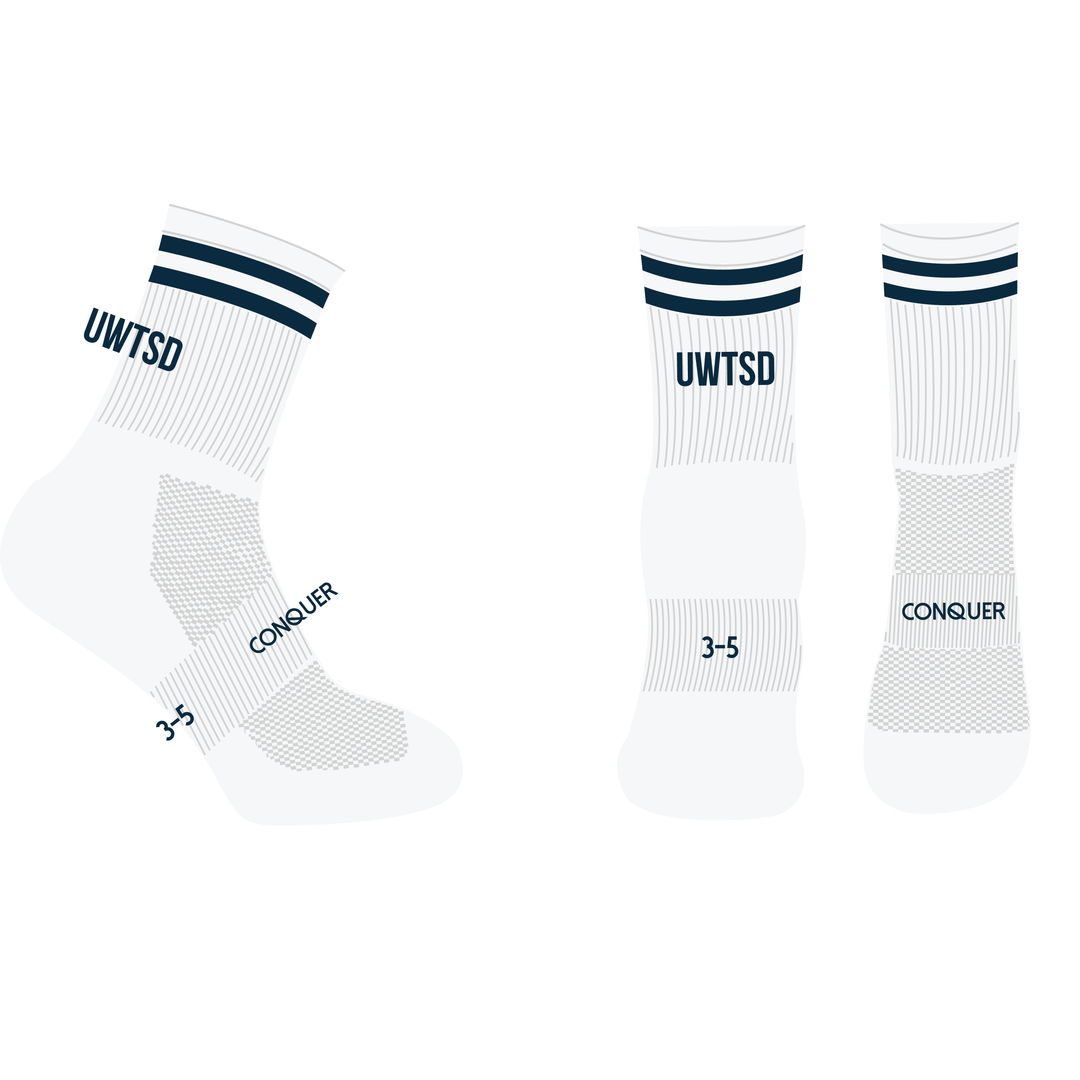 UWTSD Sports Academy Socks - White