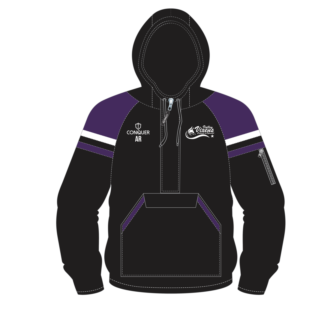 Valley Vixens 1/4 Zip Hooded Windbreaker