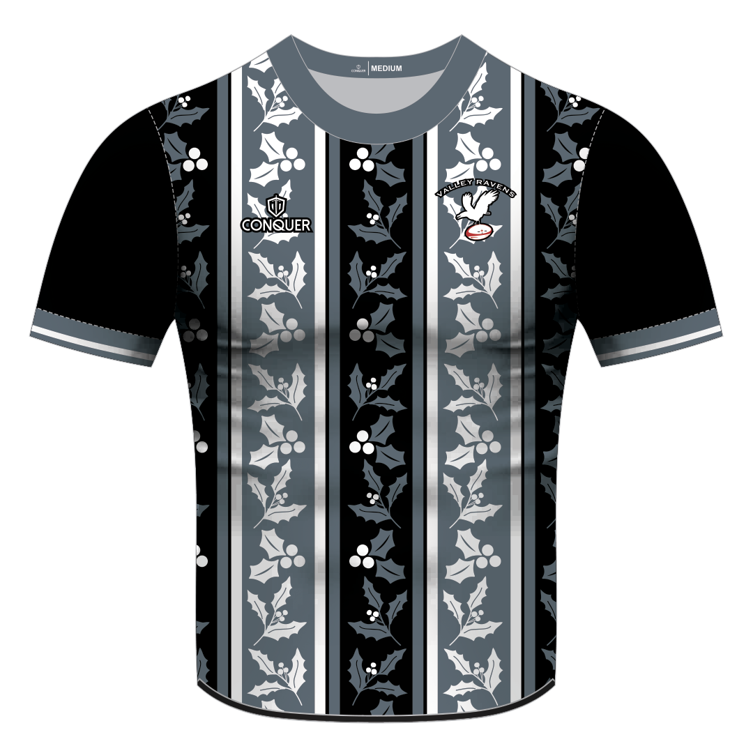 Valley Ravens Sublimated Christmas T-Shirt KIDS - Holly