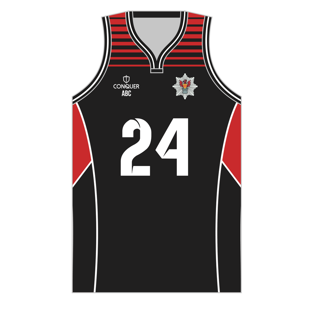 South Wales Fire & Rescue Sublimated Basketball Vest KIDS - Black
