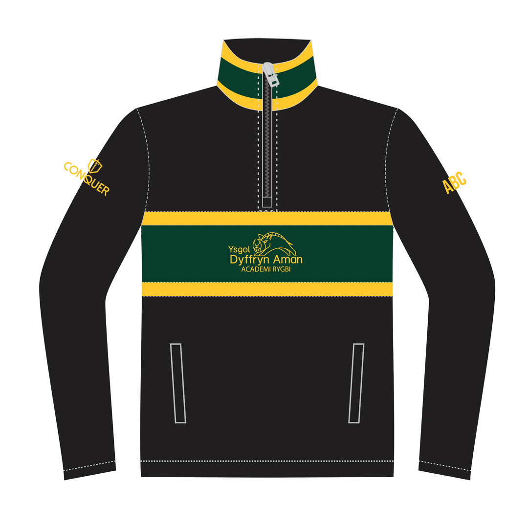 Ysgol Dyffryn Amman, Rugby Academy 26/27 1/4 Zip Polar Fleece Midlayer